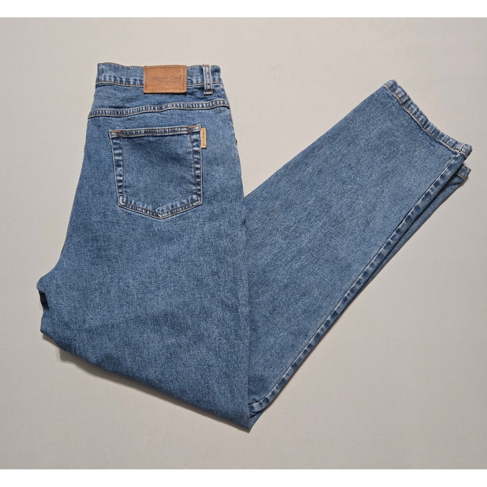 Coldwater‎ Creek Jeans Women Size 16 Straight Leg Stretch High Blue Denim